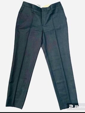 Chloe Stora Paris 💯Laine  Wool Cotton Blend Taupe Straight Leg Size 40